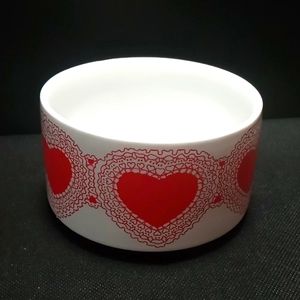 Vintage Ceramic "Laced Hearts" Bowl